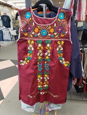 Vintage Muumuu House Dress Embroidered